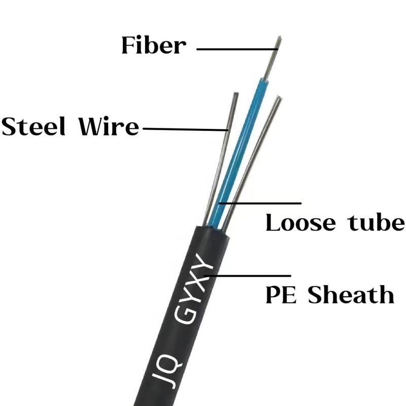 2 4 6 8 12 core Outdoor Fiber Optic Cable GYXY Non-armored Cable