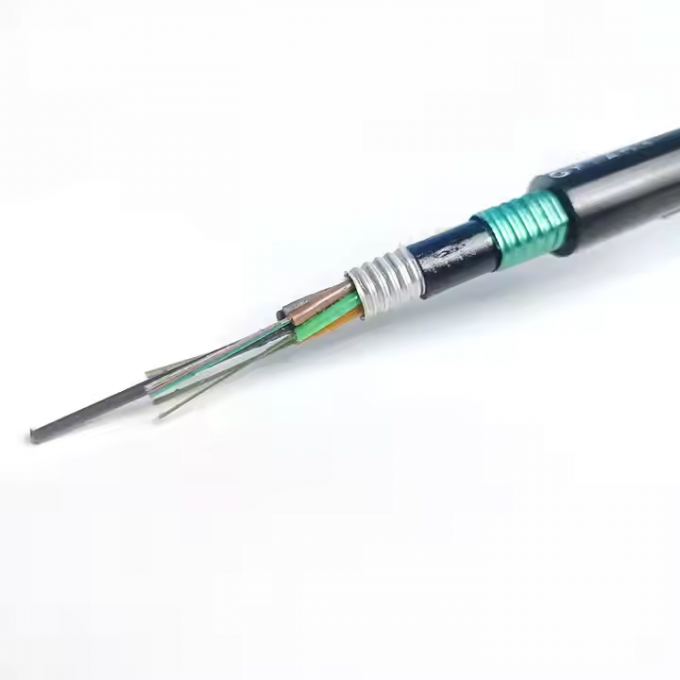 Fabrika Stokları Dışarıda Çift Zırhlı GYTS53-96 Çekirdekler Fiber Optic Kablo Çift Ceket G652D Aynı gün gönderildi 1
