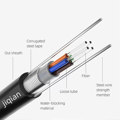 Kalite  Outdoor Aerial GYXTW Fiber Optic Cable Factory Direct 2 to 24 Core G652D Steel Armored fabrika