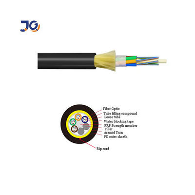 ADSS Single Mode Fiber Optic Cable Single Jacket Aerial Type with Aramid Yarn Strength Outdoor Optical Cable