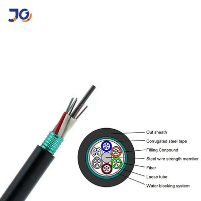 Dış Mekan Zırhlı OS2 Tek Modlu Fiber Optik Kablo 8 12 24 48 96 Çekirdek