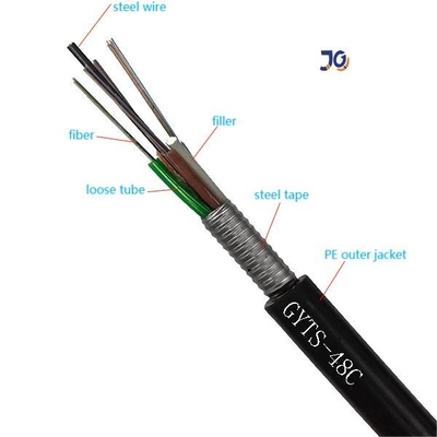 Dış Mekan OFC GYTS/GYTA G.652.D Örgülü Gevşek Çok Tüplü Fiber Optik Kablo