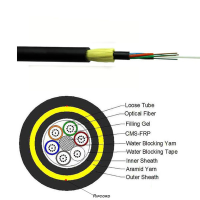 Anten Tümü - Dielektrik ADSS Fiber Optik Kablolar 24 48 96 Çekirdek Optik Fiber Kablo