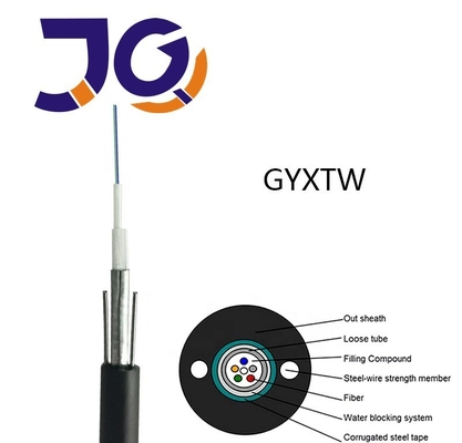 2 4 6 8 10 12 24 çekirdekli GYXTW kablo zırhlı tek modlu fiber optik kablo