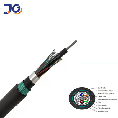Yeraltı Doğrudan Gömme Çift Ceketler zırhlı GYTA53 4 8 12 24 48 96 144 çekirdekli Fiber Optik Kablo