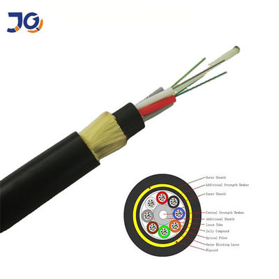 Açıklık 100/200/400 m ADSS 12/24/48/96 Çekirdek G652D Dış Mekan Anten Kendinden Destekli ADSS Fiber Optik Kablo