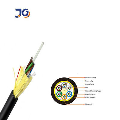 Jiqian Üst Fiber Kablo Meter ADSS 8 12 24 48 Çekirdek Tek Mod Fiber Optik Kablo