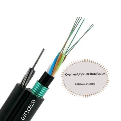 Çifte Ceket Çifte Zırhlı Şekil 8 GYFTC8S53 Havadan 6 24 48 96 Çekirdek Fiber Optic G652d Kablo Per Meter