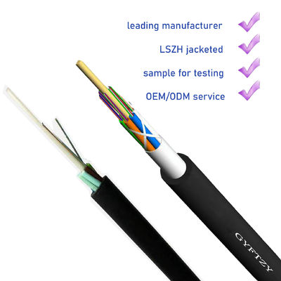 GYFTZY Metalsiz Zırhsız G652D Alev Geri Dayanıklı LSZH Ceketli 4 çekirdekli Tek Modlu Fiber Optik Kablo
