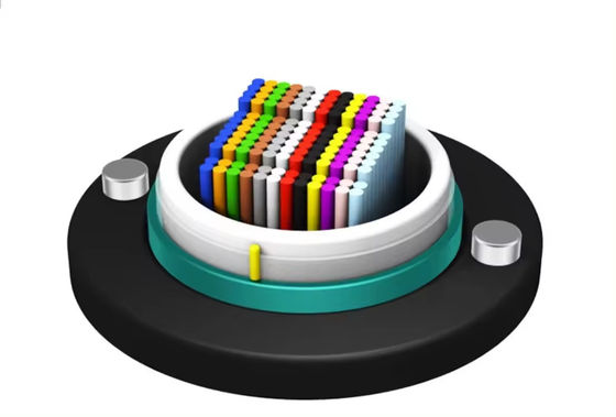 652D 288 çekirdekli HDPE Dış Ceket Optik Fiber kurdele Kablo Çoklu Tüp Gel dolu Dış Kapalı Optik Fiber Kablo