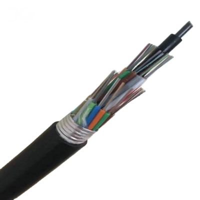 12 24 36 48 72 96 144 Çevre Üstü Havadan Yürüyen Çekirdek Tek Modlu G652D Zırhlı Fiber Optik Kablo GYTS