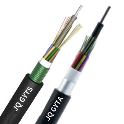 2 ila 288 çekirdek GYTA GYTS Zırhlı Fiber Optik Kablo Dışarıda Yeraltı Doğrudan gömülü G652D