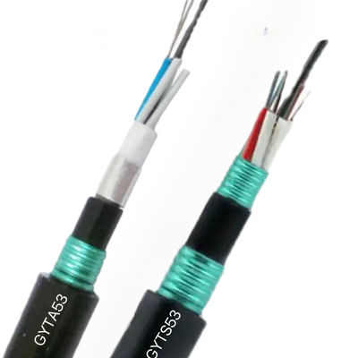 12 24 48 96 Çekirdek Tek Modlu G652d Dış Duct Hava Fiber Optic Kablosu GYTA53 GYTS53