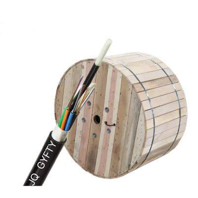 Fabrika Fiyatı Meter başına 24 36 48 96 144 Core Stranded Loose Tube fiber optic cable GYFTY FRP ile