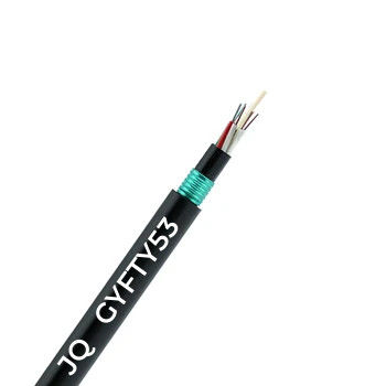 GYFTY53 Çifte kablo zırhlı dış kablo Metal olmayan kuvvetli üye fiber optik kablo