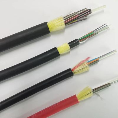 Kendini destekleyen hava üstü aramid iplik fiber optik kablolar FRP 6 12 24 48 hilos fiber optik kablo 6 core adss kablo