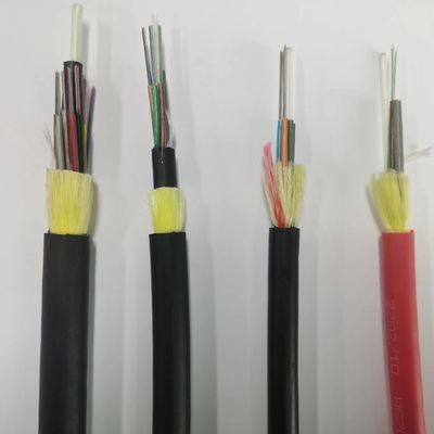12 24 48 çekirdekli ADSS fiber G652D Havadaki Kendiliğinden Desteklenen Optik Kablo