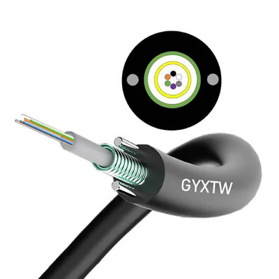 4 6 8 12 24 çekirdekli GYXTW Çelik bant Zırhlı açık hava optik fiber kablosu