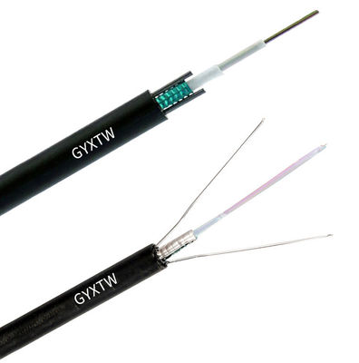 GYXTW PSP Çelik bant zırhlı çift paralel çelik tel ve dış iletişim için jel dolu gevşek boru ile optik fiber kablo