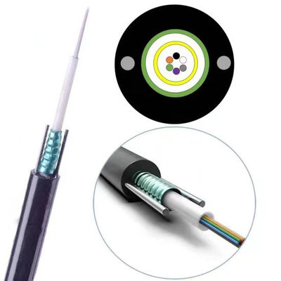 4 6 8 12 24 çekirdekli GYXTW Çelik bant Zırhlı açık hava optik fiber kablosu