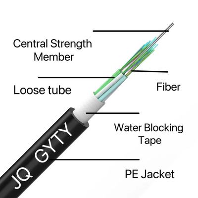 4/6/8/12/24 çekirdek tek modlu çok modlu optik fiber GYTY stranded loose tube steel wire strength member