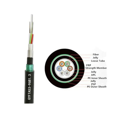 Dışarısı tek modlu alüminyum bant zırhlı fiber optik kablo GYFTA