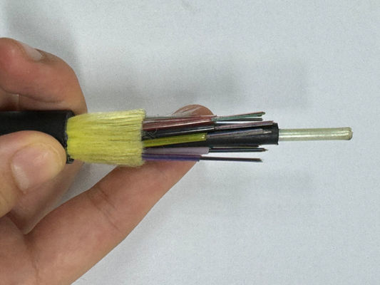 Tek modlu açık hava fiber optik kablosu G652D hava mini ADSS için tek ceket