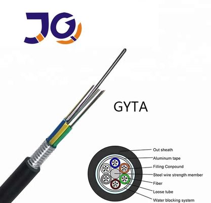 Yeraltı GYTA GYTA53 Fiber Optic Kablo 24 48 96 144 Core G652D SM Zırhlı Kablo Fiber Optic