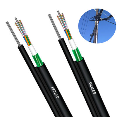 Jiqian üst kapalı dış mekan 48 çekirdek fig 8 fiber optik kablosu Self Supporting Armored figure 8 fiber optik kablosu GYTC8S