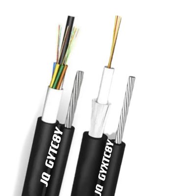GYXTC8Y GYTC8Y Açık hava hava kablosu kendi kendini taşıyan Şekil 8 Zırhlı olmayan fiber optik kablo