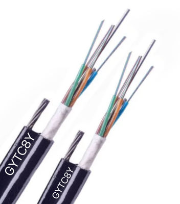 GYXTC8Y GYTC8Y Açık hava hava kablosu kendi kendini taşıyan Şekil 8 Zırhlı olmayan fiber optik kablo