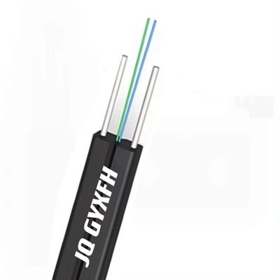 FTTH Kapalı Drop Fiber Optic Kablo 1 2 4 Çekirdek G652D LSZH GJXFH Bend Duyarsız Fiber Optic Kablo