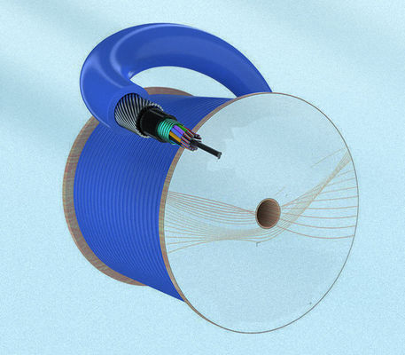 Fabrika LSZH MGTSV33 Çelik Kablo Zırhlı Madencilik Optik Fiber Kablolar Alev Geriletici G652D Mavi Optik Kablolar Madenler İçin