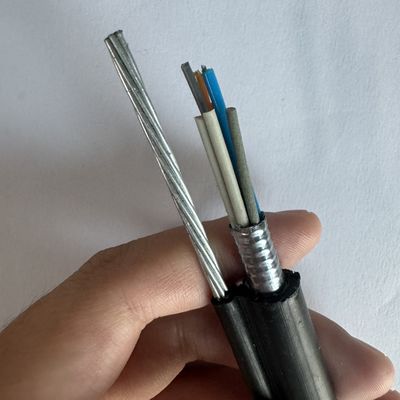 Gytc8s Havadaki Kendiliğinden Taşan Şekil 8 Yapı Gytc8s 12 24 48 96 144 288 Çekirdek G652d Fiber Optic Kablo