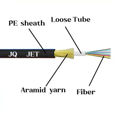 JET 2-12 çekirdek açık hava optik fiber kablosu akıl üretimi tedariksizdir