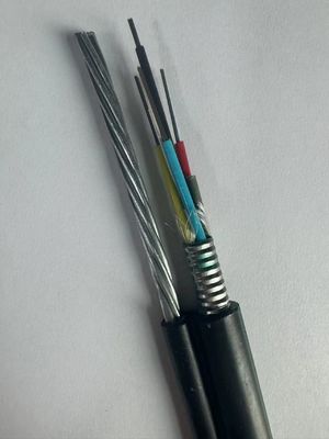 Dış Üst Başlıklı Kendini Destekleyen Şekil 8 Fiber Optik Kablo GYTC8S GYXTC8S GYFTC8S Çelik Teyp Zırhlı Fiber Optik Kablo