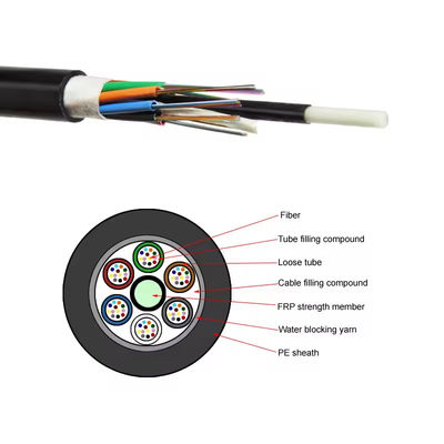 24 48 72 96 144 Çekirdek Tek Mod G652D G657A1GYFTY Fiber Optic Kablo FRP toptan fiyatı ile dış hava fiber kablosu