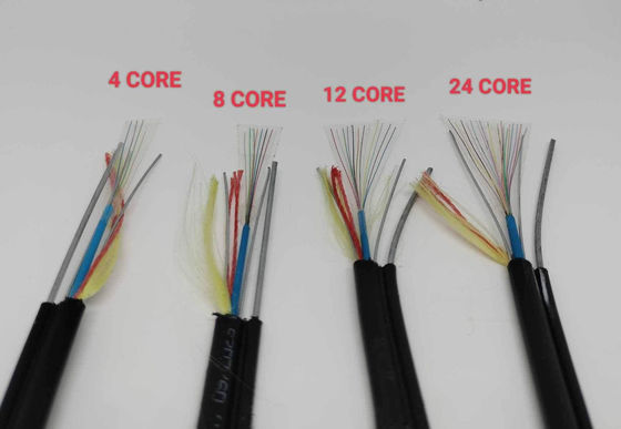 1.6mm Çelik Tel Gücü Üye FTTH Mini Şekil 8 Fiber Optic Kablo