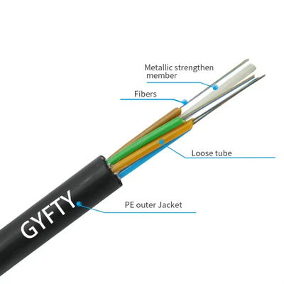 Toptan Fiyat GYFTY 12 Core Single Mode Açık Hava Fiber Optic Kablosu Meter başına Fiyat