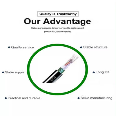 Dışarıda zırhlı çelik bantlı fiber optik kablo GYTS GYTA 96 Core Aerial Duct Fiber Optic Kablo