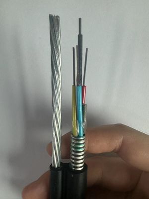 72 çekirdek dış hava hava kablosu kendi kendini destekleyen çelik tel zırhlı optik fiber GYTC8S GYTC8A kablosu