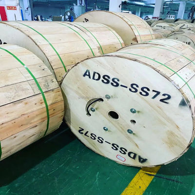 Açık 72 çekirdekli hava tüm dielektrik kendi kendine dayanıklı iletişim kablosu ADSS G652D Fiber Optic kablosu