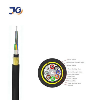 Tüm Dielektrik Kendiliğinden Dayanan Hava ADSS Kablosu 96 Core G652d Dışarıda Zırhlı Çifte Ceket Optik Fiber