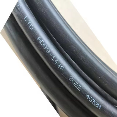 Havadan ADSS G652D G657A1 G657A2 144 Çapraz Tek Mod Dış Fiber Optik Kablolar 100m 200m Aramid Yarn ile