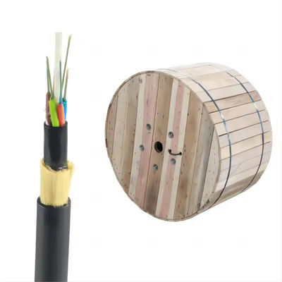 Açık hava kendini destekleyen ADSS fiber kablosu 24 çekirdek 48 çekirdek OHDPE ceket 100-200m Span SM MM fiber optik kablosu