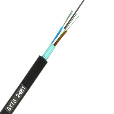 24 çekirdekli açık boş boru, direk gömülü GYTS iletişim kablosu zırhlı optik fiber kablosu