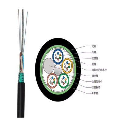 GYTS 48 çekirdek tek modlu multimod nem direncili çelik bant zırhlı kanal fiber optik kablo 1km fiyat listesi