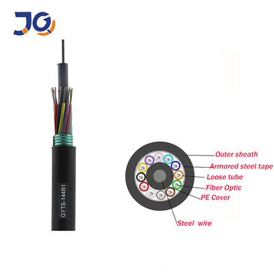 Kemirgenlere karşı fiber optik kablo 48 96 144 Core fiber optic GYTS zırhlı fiber optik kablo