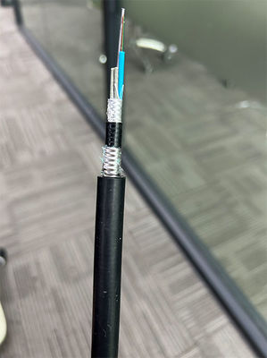12 16 24 48 çekirdekli Fiber Optic Kablo GYTA53 Doğrudan gömülme Çift kablo ve zırhlı dış mekan optik fiber kablosu