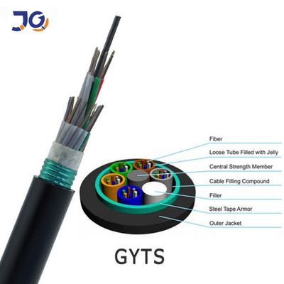 OEM Tek Mod 12 24 48 Core GYTS GYFTS Zırhlı Fiber Optik Kablo